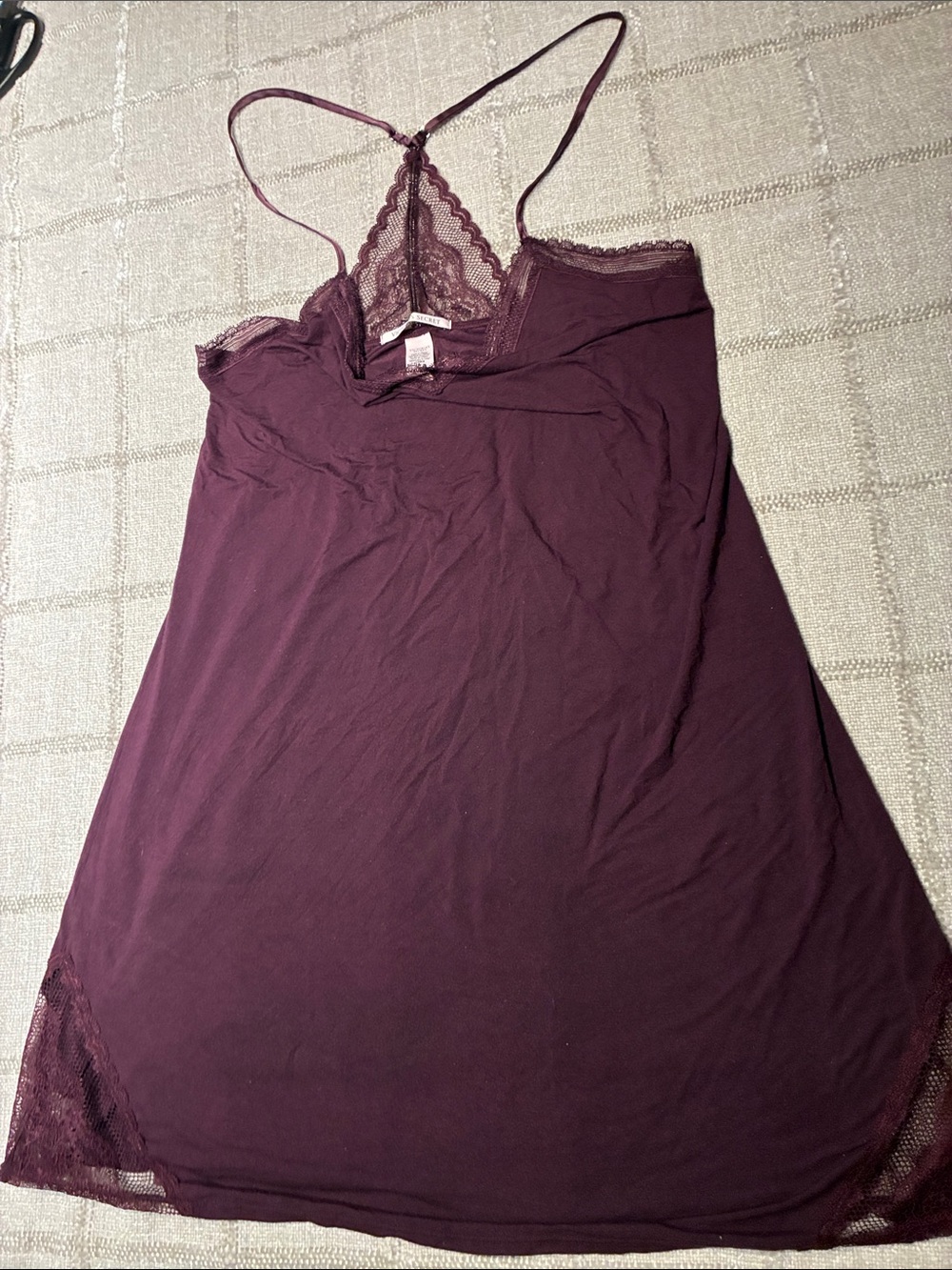Victoria's Secret Lace-Trim Chemise in Plum